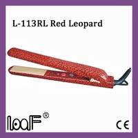 Keramik Glätteisen, Farbe: Rot Leopard
