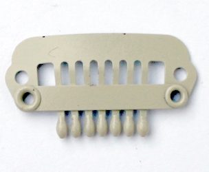 Hairclip 28 mm., 6-teeth, Colour: Blond