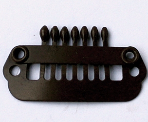 Hairclip 24 mm., 7-teeth, Colour:  Dark brown