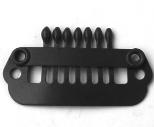 Haarspange 24 mm, U-Shape 6-Zähne, Farbe: Schwarz