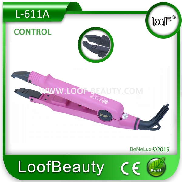 Hairextensions Iron Control, color Pink, A-type smelt tip