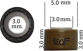 Micro Ring aluminium siliconen type, kleur *1-Zwart