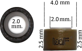 Micro Ring aluminium silicone type, color *1-Black