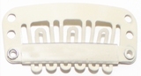 Haarclip 28 mm., U-shape 6-teeth, Kleur: Blond